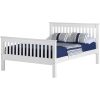 White Scandi Small Double Bed Frame with Footboard - Monaco - Seconique