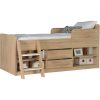Oak Low Sleeper Cabin Bed with Storage - Felix - Seconique - Image 2