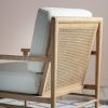 Cream Rattan Chair with Cushions and Light Wood Frame - Caspian House - Image 2