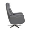 Charcoal Grey Swivel Recliner Chair - Houston - Image 4