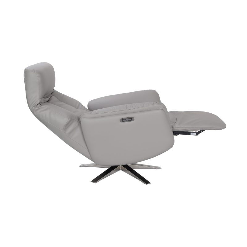Grey Swivel Recliner Chair - Houston - Image 2