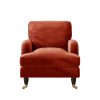 Burnt Orange Velvet Armchair - Payton - Image 3
