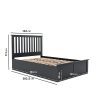 Dark Grey Wooden Small Double Ottoman Bed - Anderson - Image 3