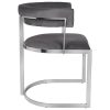 Grey Velvet Cantilever Dining Armchair - Alana Boutique - Image 4