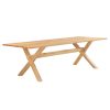 Large Oak Refectory Dining Table - Seats 10 - Anders - Image 3