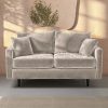 Beige 2 Seater Chenille Fabric Pocket Sprung Sofa - Archie
