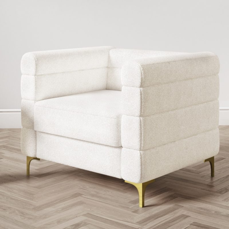 Cream Boucle Armchair - Astrid