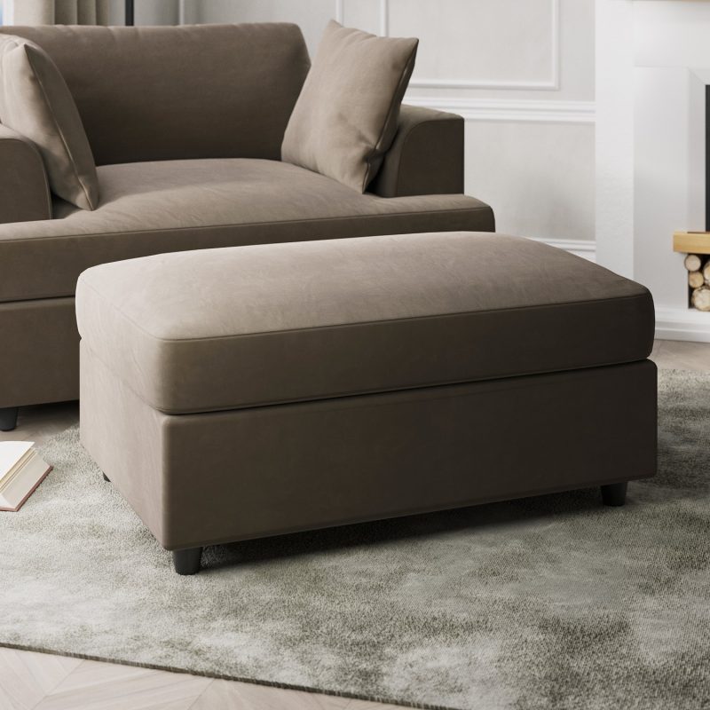 Mink Velvet Footstool - August