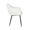 Set of 4 Cream Boucle Tub Dining Chairs - Ally - Image 4
