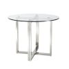 Round Glass Dining Table with 4 Grey Velvet Dining Chairs - Alana Boutique - Image 4