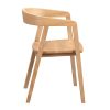 Set of 4 Solid Oak Curved Dining Chairs - Anders - Image 6