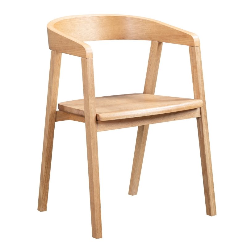 Oak Cross Leg Dining Table with 8 Oak Dining Chairs - Anders - Image 6