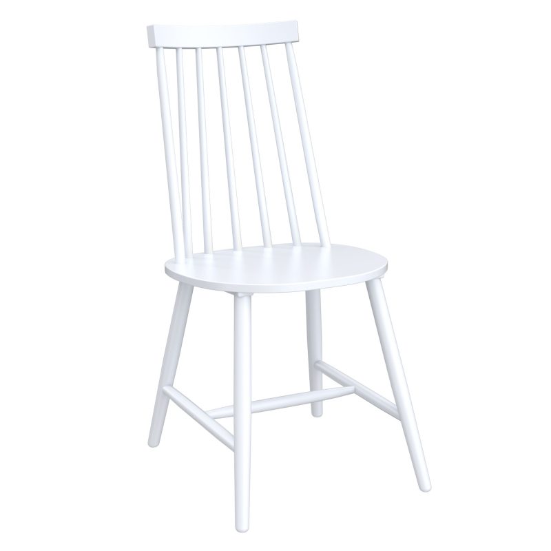 Large Oak Dining Table with 8 White Wooden Spindle Dining Chairs - Anders - Image 7