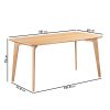 Rectangle Oak Dining Table with 4 Oak Dining Chairs - Anders - Image 2