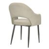 Extendable Grey Marble Dining Table with 2 Beige Dining Chairs and 2 Matching Benches - Camilla - Image 5