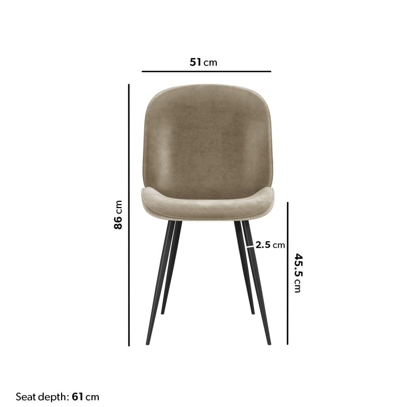 Round Light Oak Drop Leaf Dining Table with 2 Mink Velvet Dining Chairs - Carson - Image 3