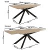 Extendable Oak Dining Table with 6 Beige Faux Leather Dining Chairs - Carson - Image 2