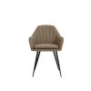 Extendable Oak Dining Table with 6 Beige Faux Leather Dining Chairs - Carson - Image 4