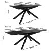 Extendable Black Dining Table with 8 Black Faux Leather Dining Chairs - Carson - Image 3