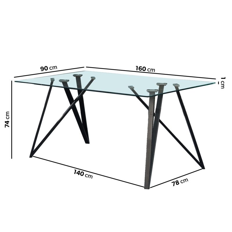 Glass Dining Table with 2 Beige Faux Leather Dining Chairs and 1 Dining Bench - Dax - Image 2