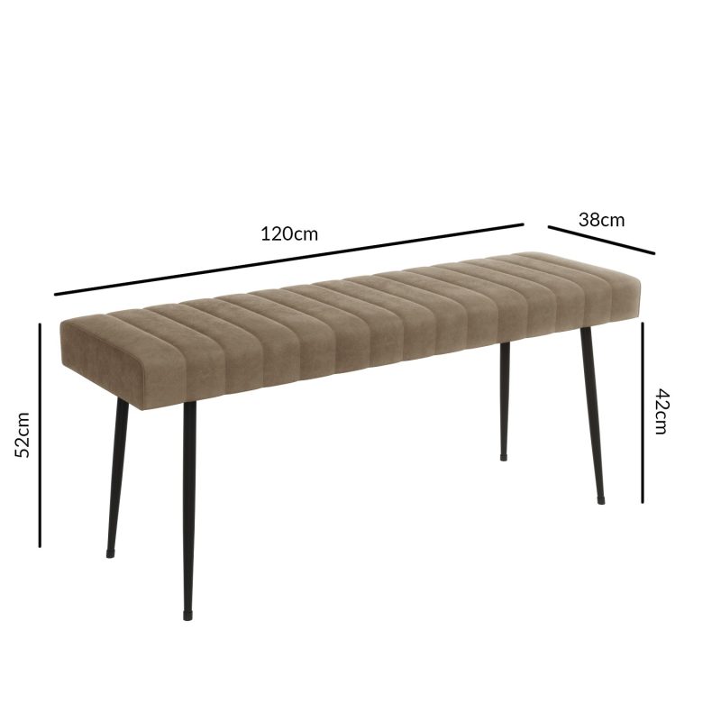 Glass Dining Table with 2 Beige Faux Leather Dining Chairs and 1 Dining Bench - Dax - Image 4