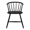 Set of 4 Black Curved Spindle Dining Chairs - Dana - Image 3
