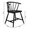 Round Black Dining Table with 4 Black Spindle Dining Chairs - Jarel - Image 3