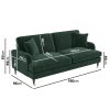 Green Velvet 3 Seater & 2 Seater Sofa Set - Payton - Image 2