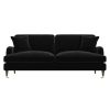 Black Velvet 3 Seater & 2 Seater Sofa Set - Payton - Image 2