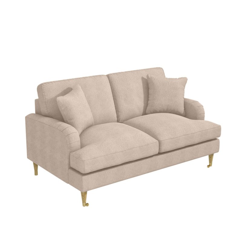 Beige Woven Fabric 2 Seater Sofa - Payton - Image 3
