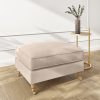 Beige Woven 3 Seater Sofa and Footstool Set - Payton - Image 3