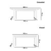 White Gloss Extending Dining Table with 2 Grey Velvet Dining Chairs & a Matching Dining Bench with Back - Vivienne - Image 2
