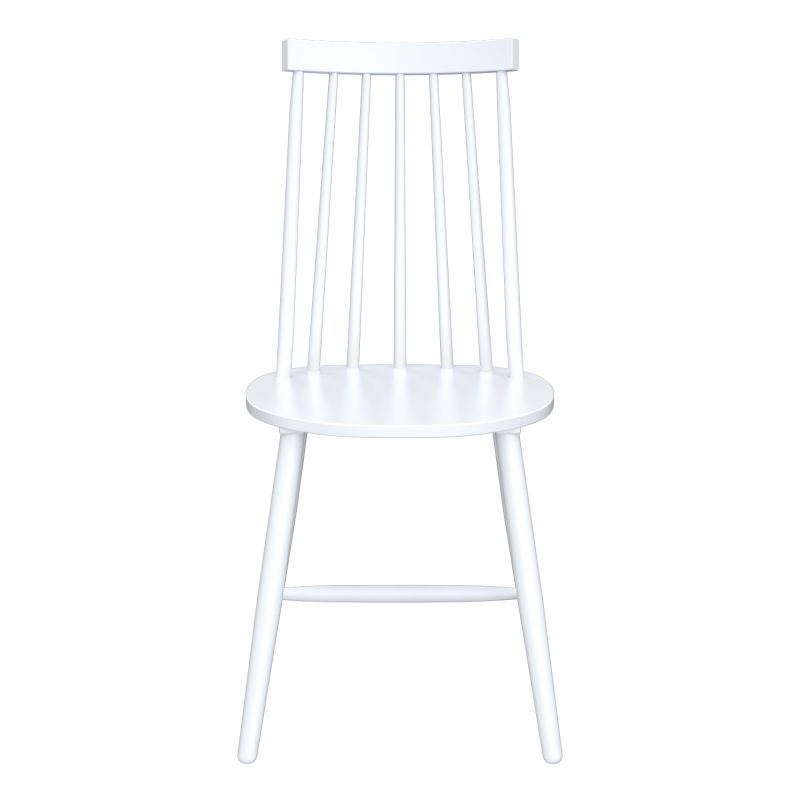 Set of 2 White Wooden Spindle Dining Chairs - Cami - Image 4