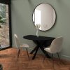 Black Round Wooden Foldable Dining Table - Seats 4 - Carson - Image 8