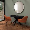 Black Round Wooden Foldable Dining Table - Seats 4 - Carson - Image 9