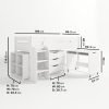 White Mid Sleeper Cabin Bed with Storage and Desk - Dynamo - Image 3