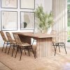 Set of 2 Brown Rattan Dining Chairs - Fion - Image 7