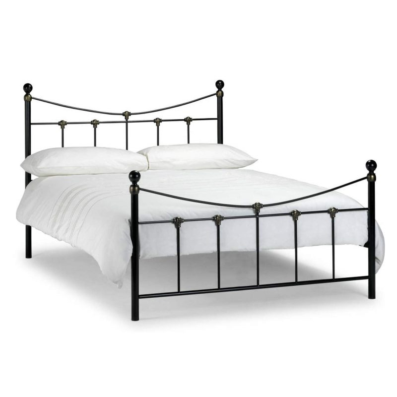 Black Metal Double Bed Frame - Rebecca - Julian Bowen - Image 2