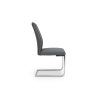 Set of 2 Grey Faux Leather Cantilever Dining Chairs - Hilton - Image 5