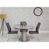 Set of 2 Grey Faux Leather Cantilever Dining Chairs - Hilton - Image 7