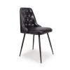 Set of 2 Leather Black Dining Chair with Quilted back- Jaxson - Image 4