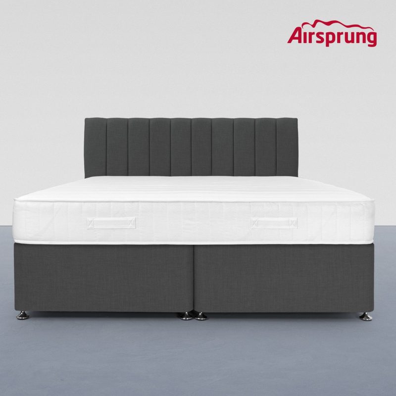 Airsprung Super King 4 Drawer Divan Bed with Hybrid Mattress - Charcoal - Image 3