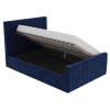 Side Opening Navy Blue Velvet Double Ottoman Bed - Khloe - Image 6