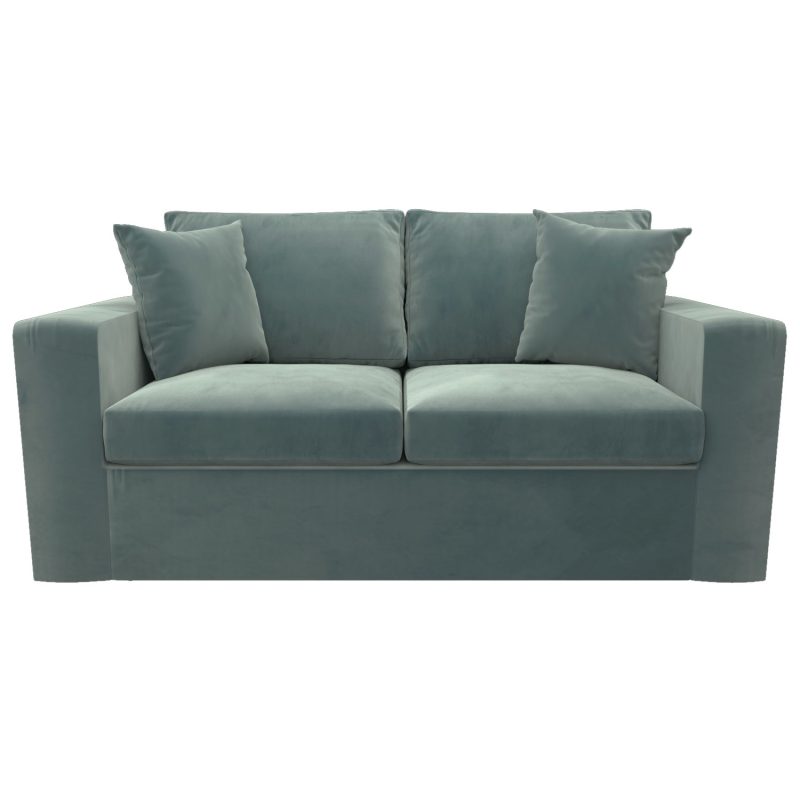 2 Seater Pull Out Sofa Bed in Mint Green - Layton - Image 3