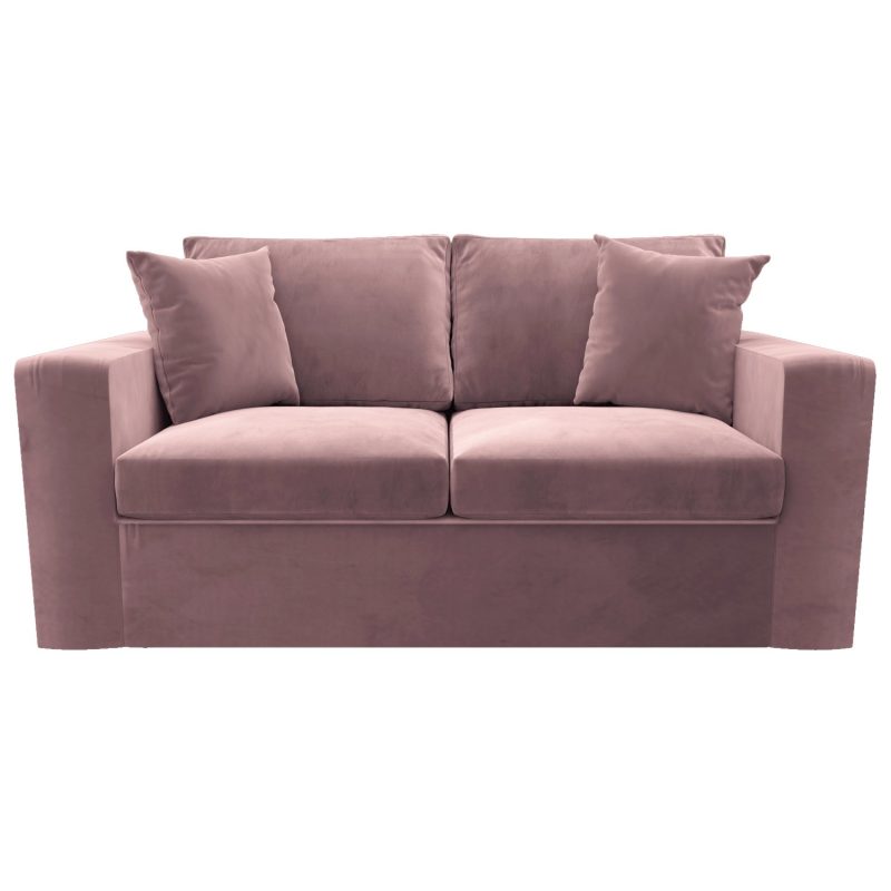2 Seater Pull Out Sofa Bed in Blush Pink - Layton - Image 5