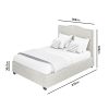 French Grey Upholstered King Size Ottoman Bed - Maeva - Image 5