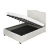 French Grey Upholstered King Size Ottoman Bed - Maeva - Image 3
