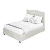 French Grey Upholstered King Size Ottoman Bed - Maeva - Image 2