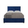 Navy Blue Velvet Double Ottoman Bed - Farringdon - Aspire - Image 5