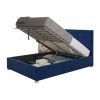 Navy Blue Velvet Double Ottoman Bed - Farringdon - Aspire - Image 6
